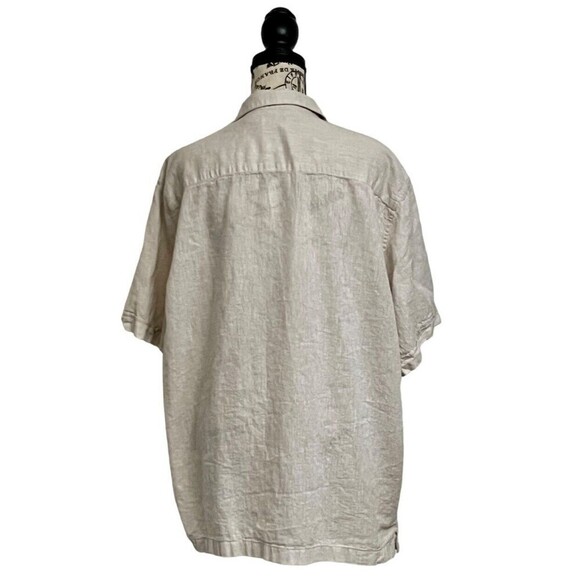 Cafe Luna Mens Shirt Beige Color Size XL Linen/Cotton Boho Breathable Minimal - Picture 3 of 8
